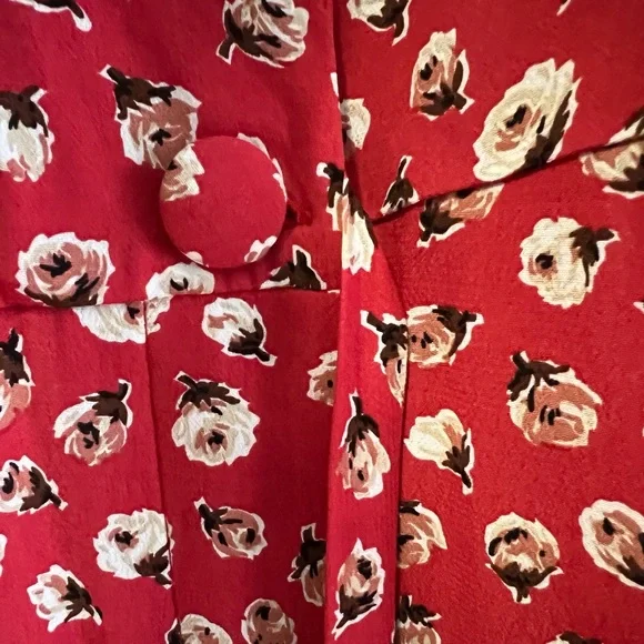 Rouje Red Floral Midi Dress - Picture 4 of 10